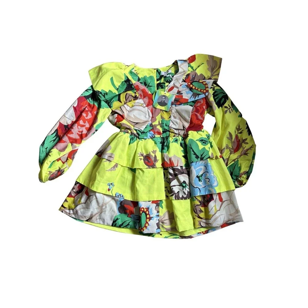 NWT Christopher John Rogers for Target Dress – Long Sleeve Yellow Women’s 12 - Picture 2 of 5